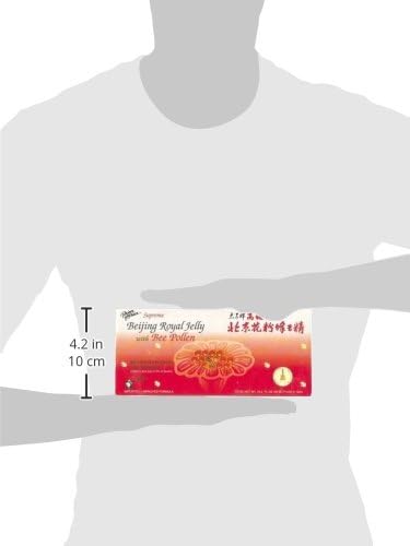 Beijing royal jelly label on premium bottle highlighting non-alcoholic formulation.