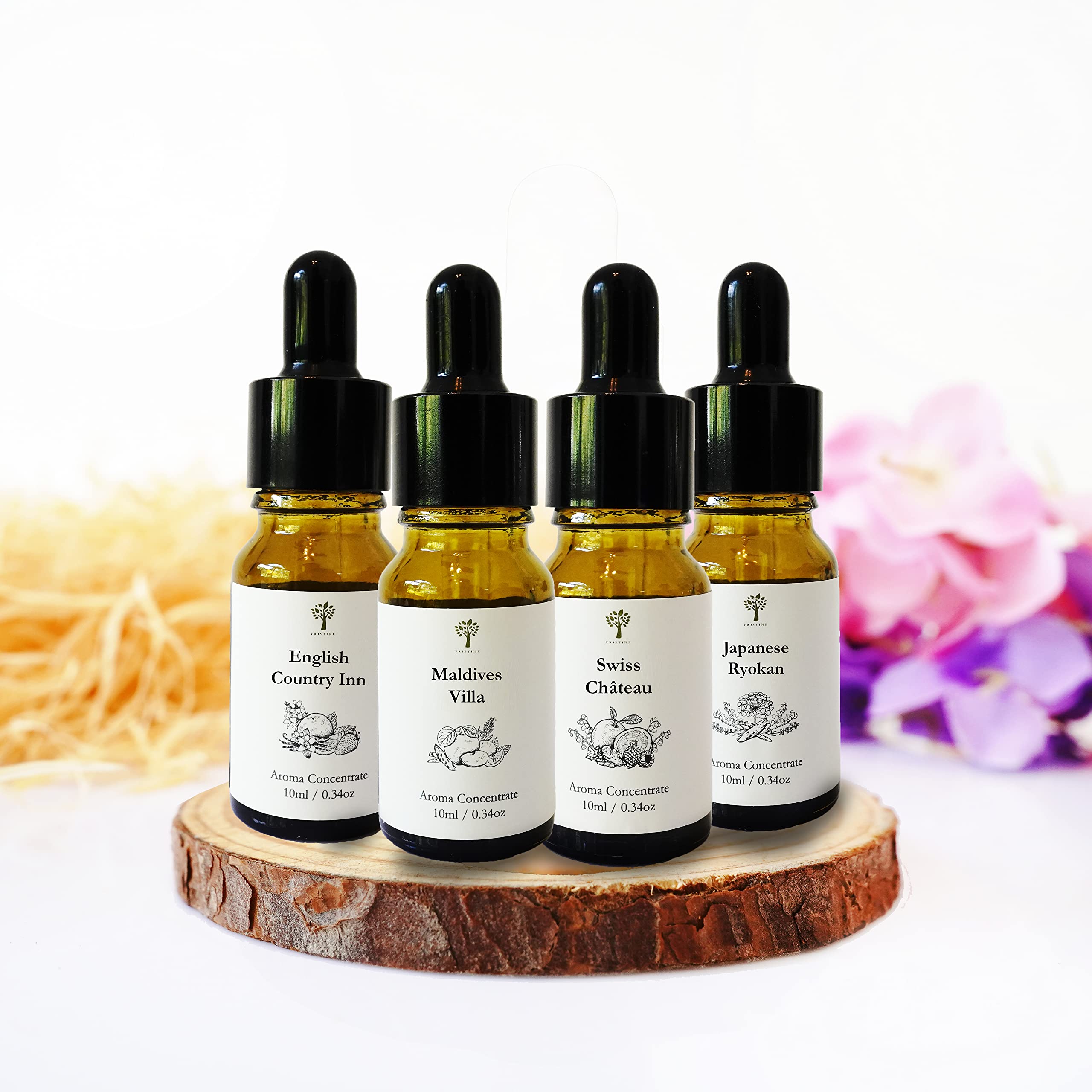 Pristine hotel blend bottle front for inviting home fragrance and mood setting.