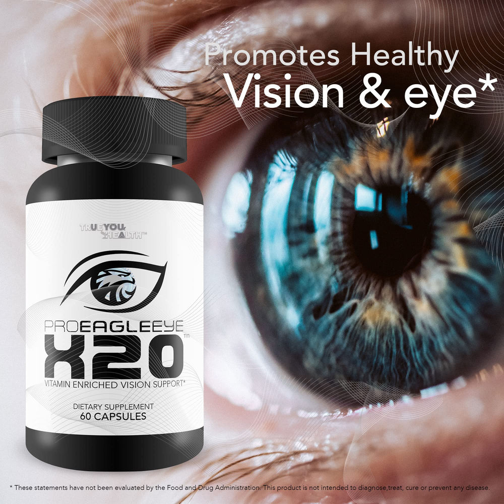 Pro EagleEye X20 beside a monitor shows blue light friendly support.