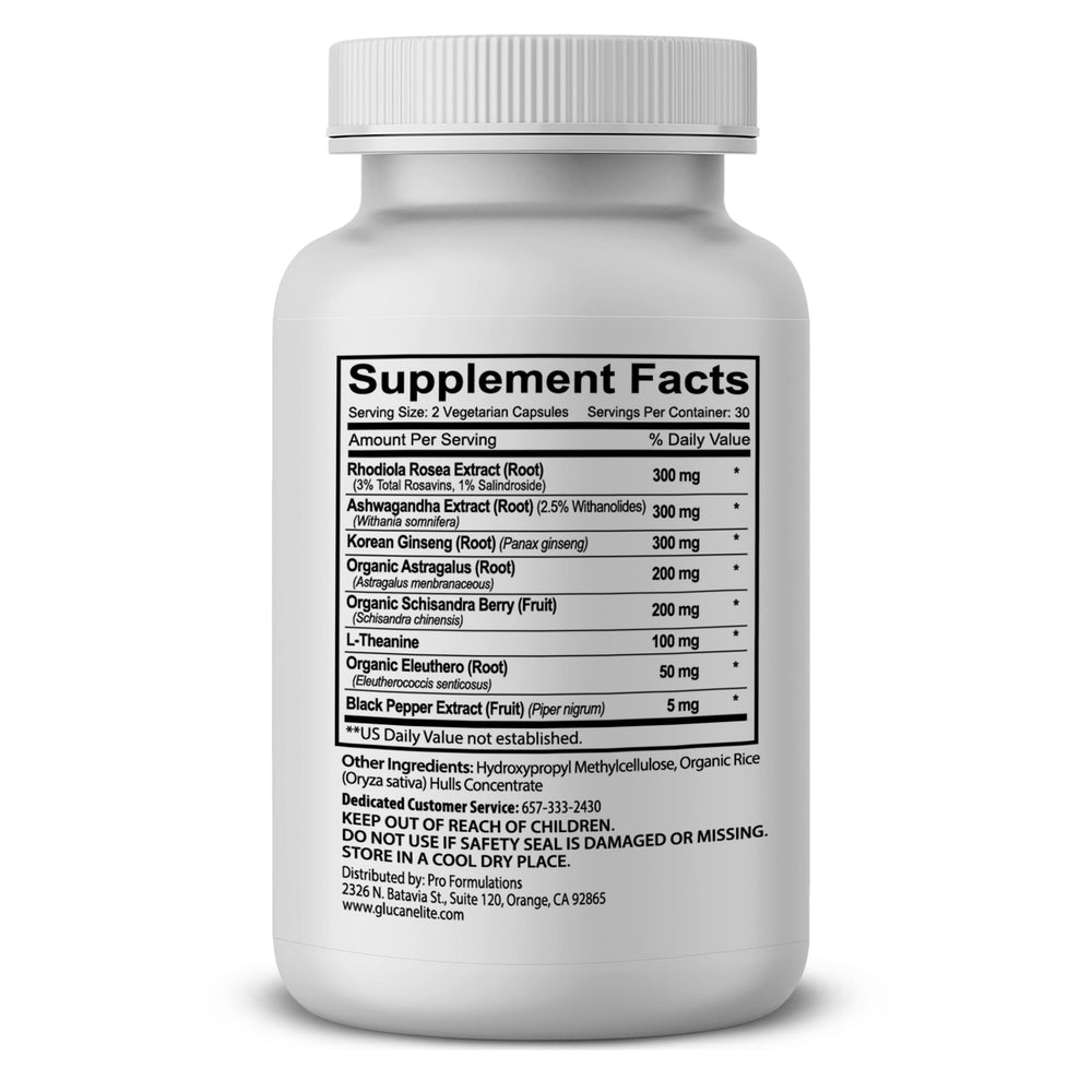 Adaptogen Elite capsules close-up highlighting high-potency formula for stress support