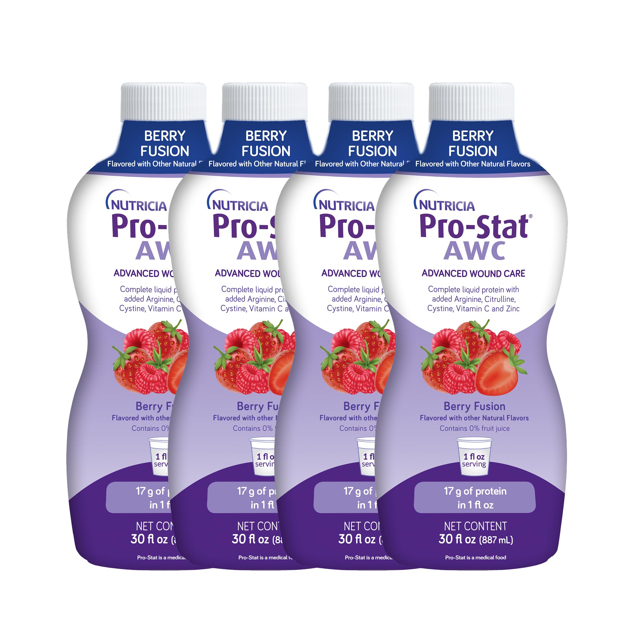 Pro-Stat AWC Berry Fusion bottle ready to support on-the-go wound nutrition