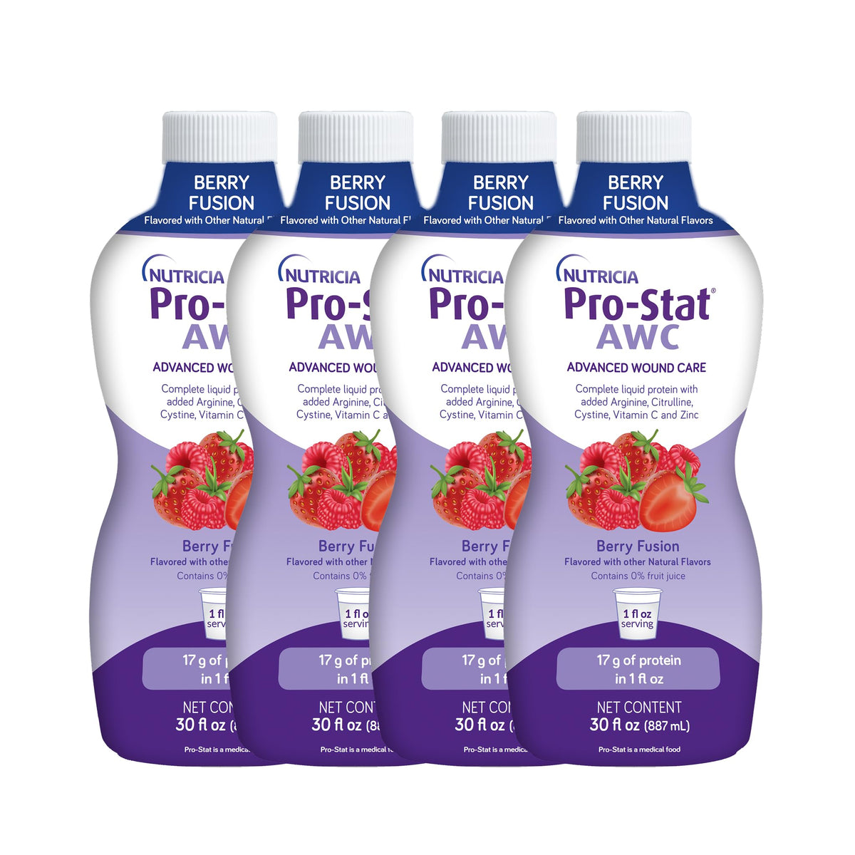 Pro-Stat AWC Berry Fusion bottle ready to support on-the-go wound nutrition