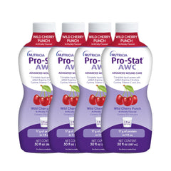 Pro-Stat AWC Wild Cherry bottle ready-to-drink protein support for wound care.