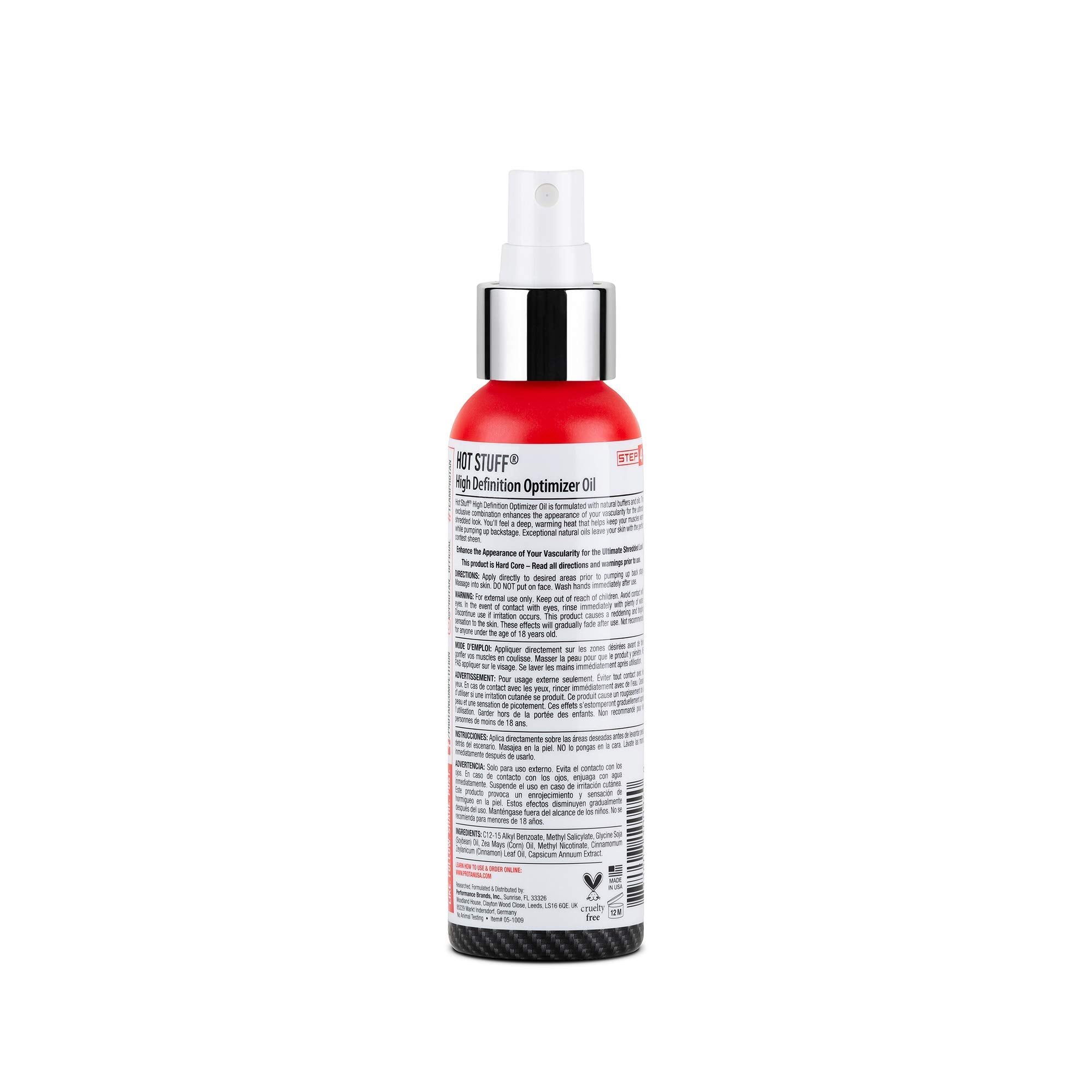Pro Tan Hot Stuff on skin creates a muscular glow and definition.