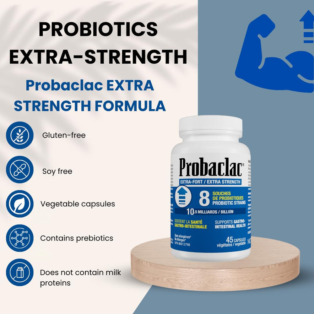 Probaclac capsules close-up emphasizing vegetable capsules for daily use
