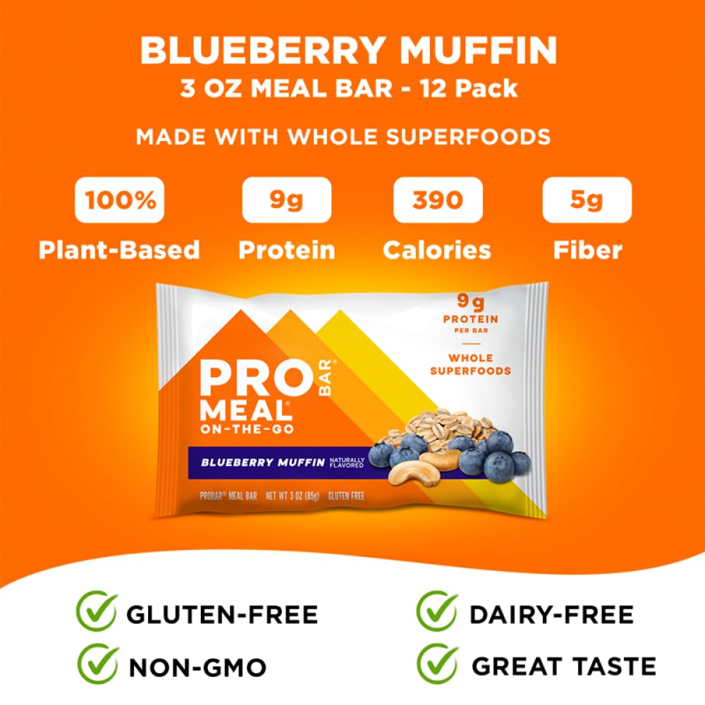 On-the-go moment with Probar Blueberry Muffin Bar during a hike.