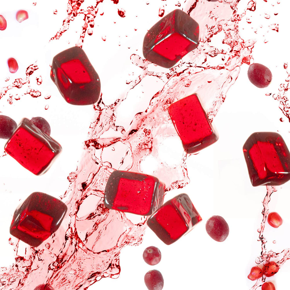 PROBAR Bolt cranberry-pomegranate chews close-up bottle showing organic ingredients