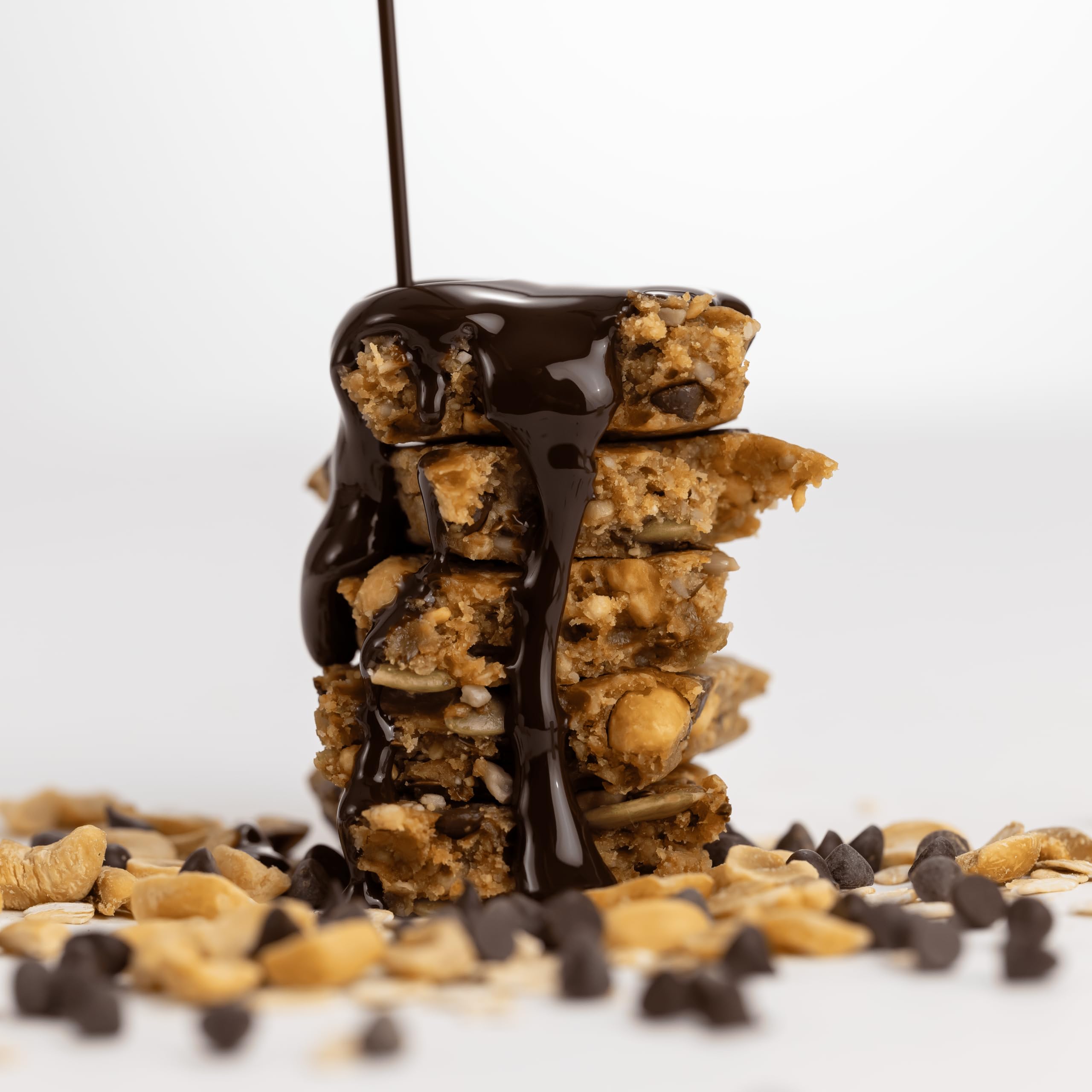 Cross-section of Probar GO Energy Bar reveals chewy texture and protein-friendly bite.