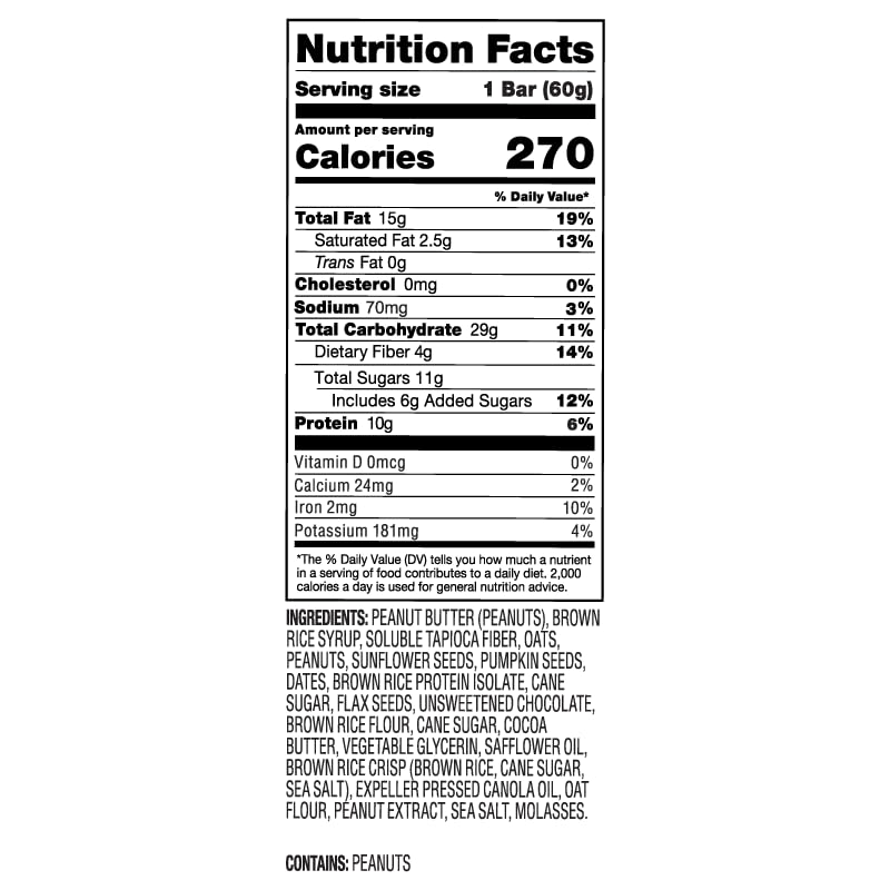 Ingredient close-up shows natural, whole-food components in Probar GO Energy Bar.