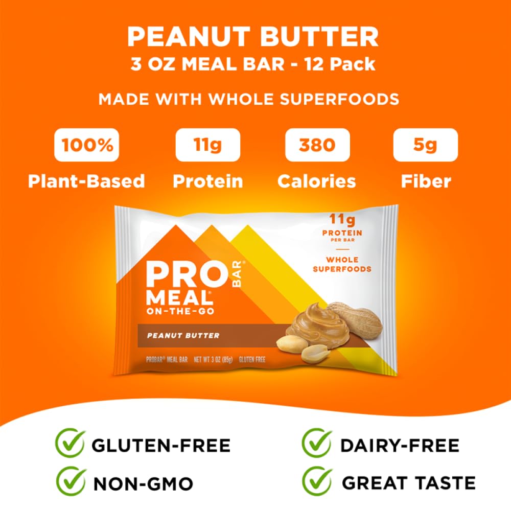 Probar Meal Bar ingredients close-up shows oats, nuts, seeds and sweetness.