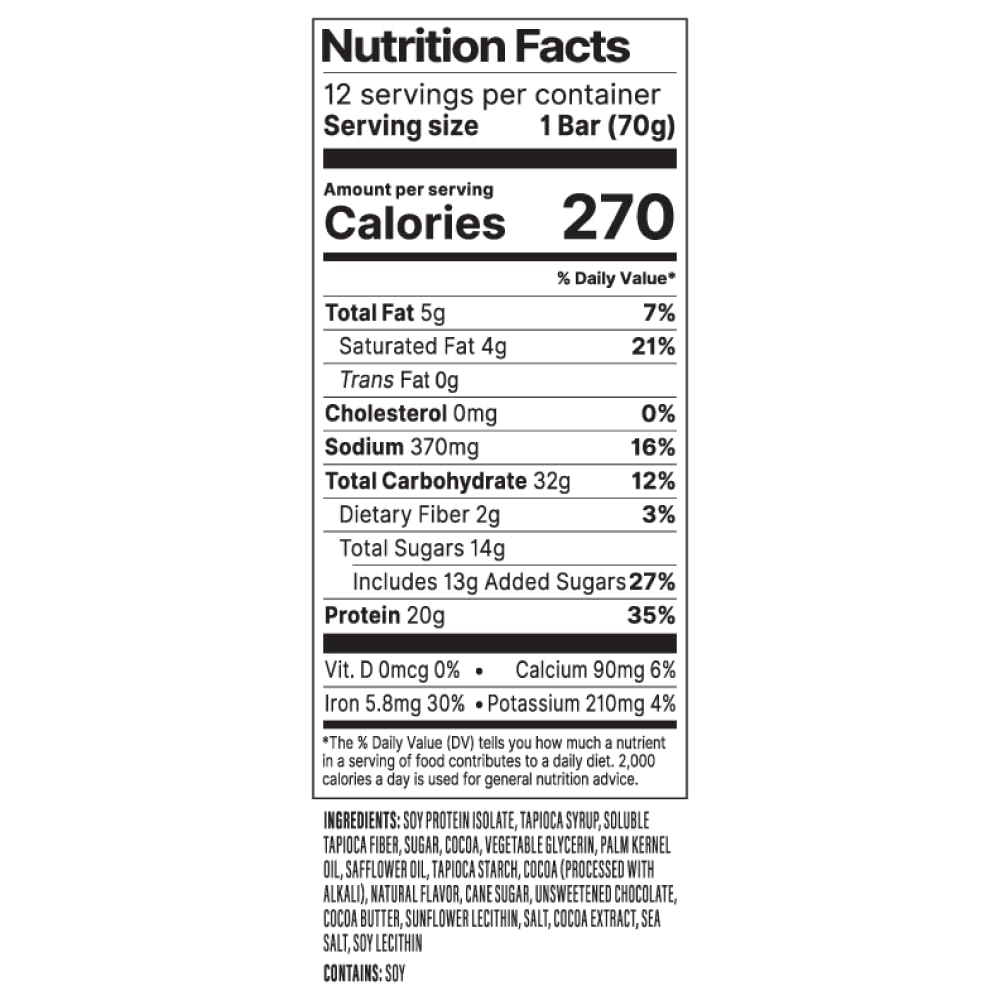 Ingredients-based PROBAR bar showcases plant-based, whole-food sources.