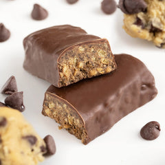 PROBAR Cookie Dough texture shows plant-based protein and fiber benefits.