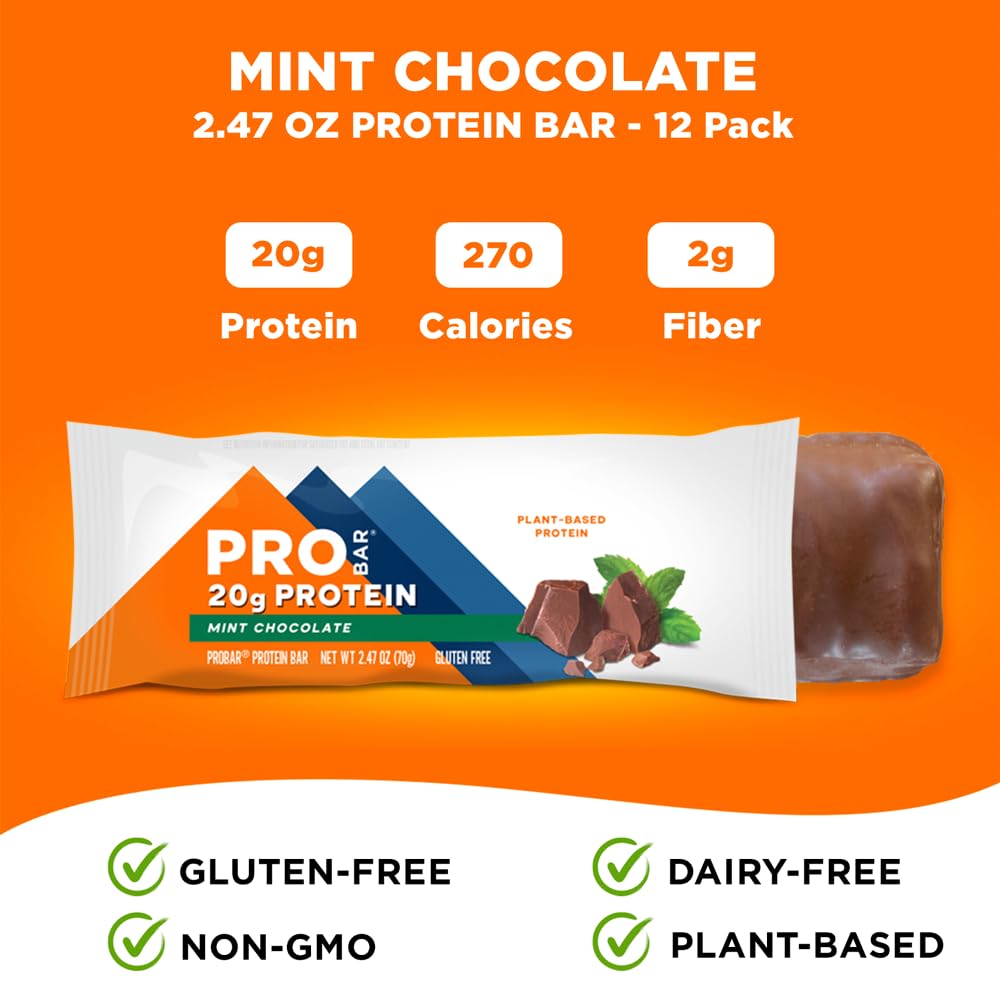 ProBAR Mint Chocolate ingredients emphasize plant-based, whole-food sources.