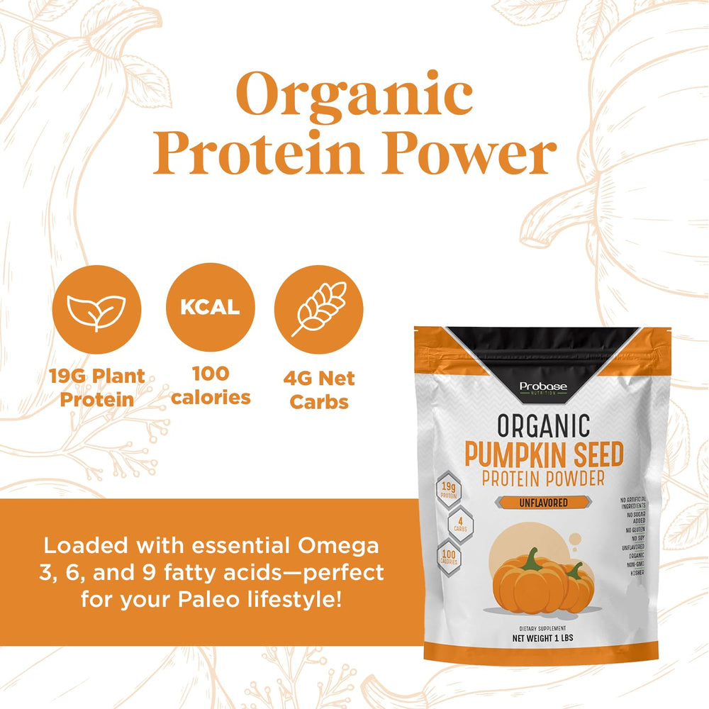 Probase Nutrition pumpkin seed protein powder in banana smoothie demonstrates neutral flavor and smooth texture.