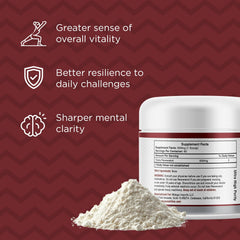 Close-up of resveratrol powder texture ready to blend.