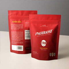 ProBoost Thymic Protein A label highlights non-GMO, all-natural ingredients.