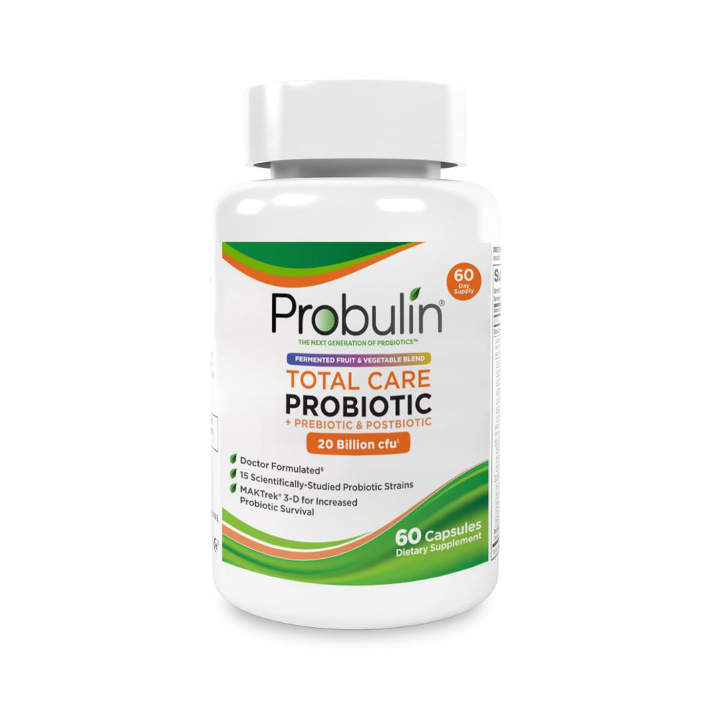 Nutrition panel image clarifying vegan ingredients and product benefits for Probulin Total Care.