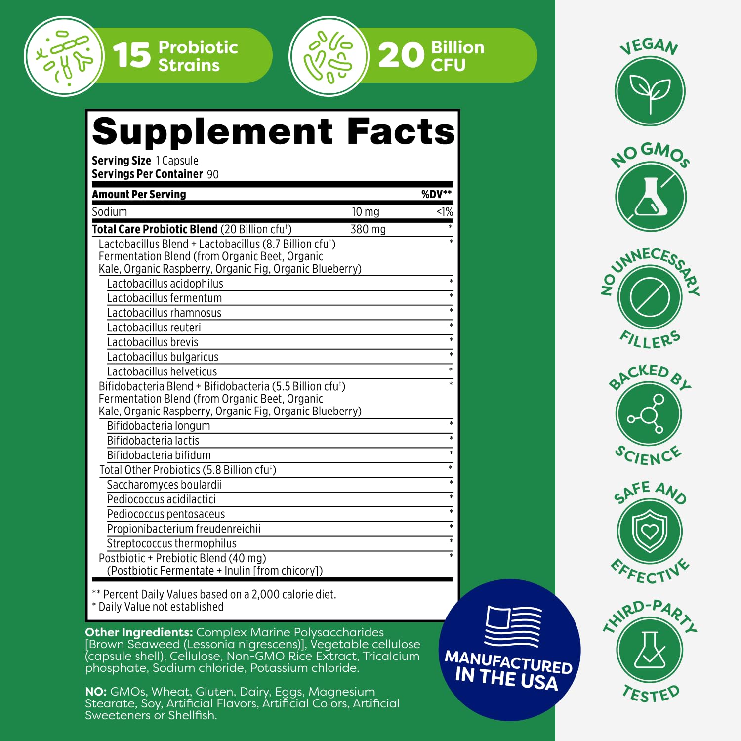 Probulin Total Care prebiotics and postbiotics support vitality.