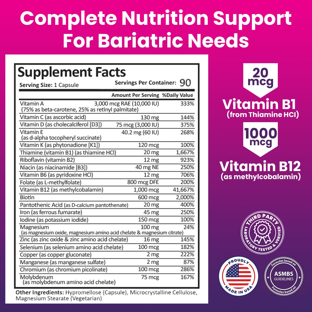ProCare Health label scan displaying iron and vitamin details for transparent nutrition