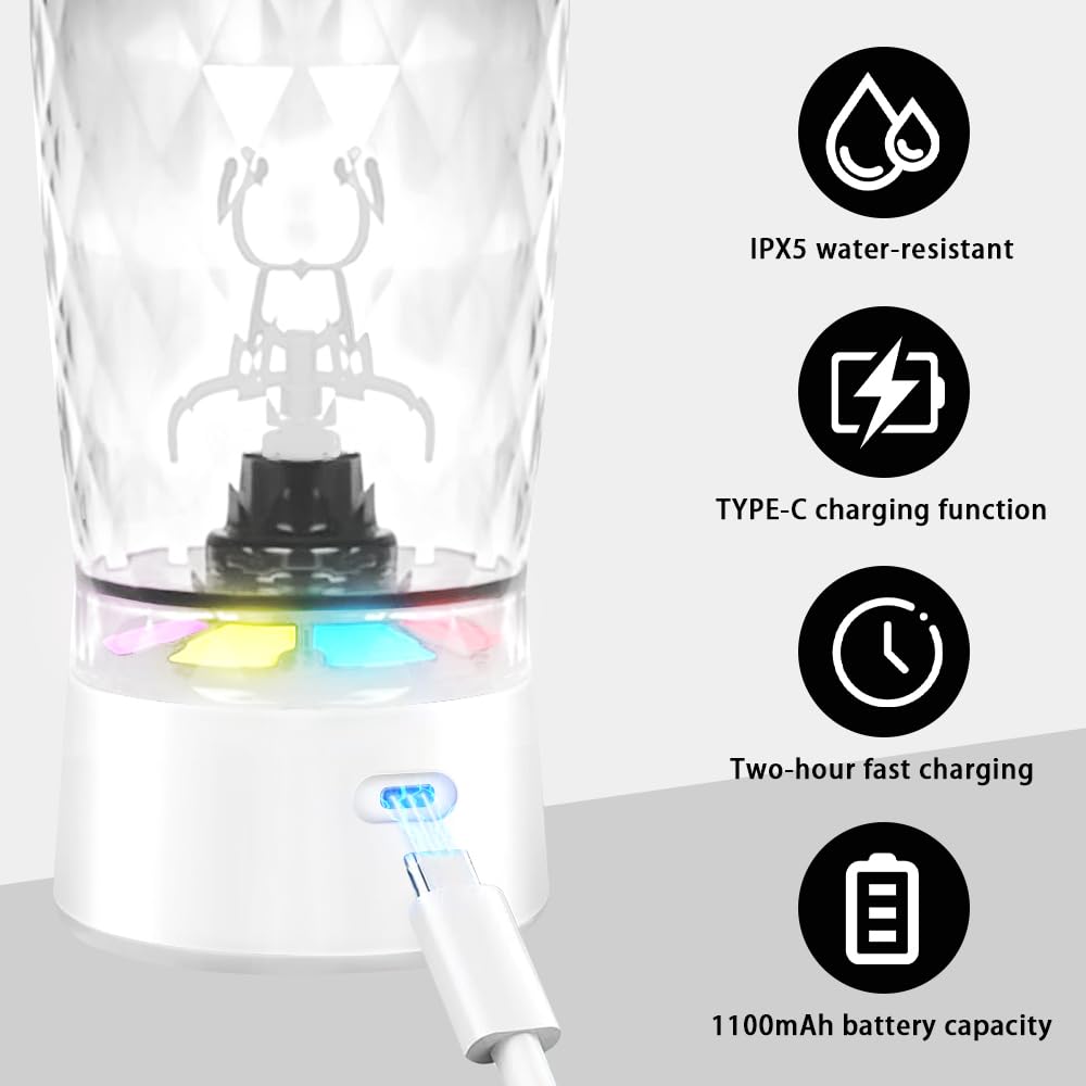 prochain electric shaker bottle powder storage compartment for on-the-go supplements