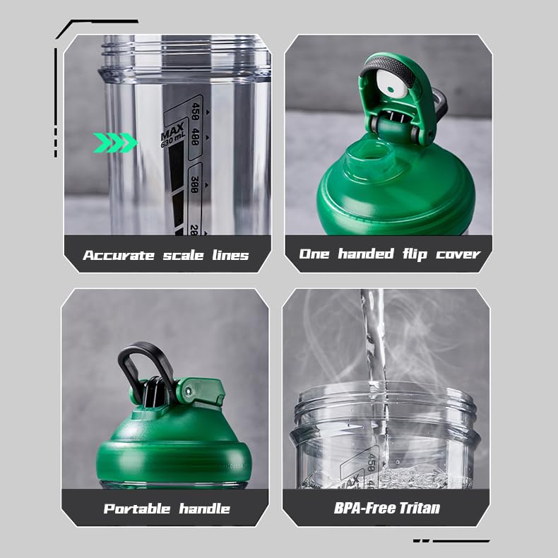 PROCHAIN shaker bottle featuring a secure leak-proof lock for travel