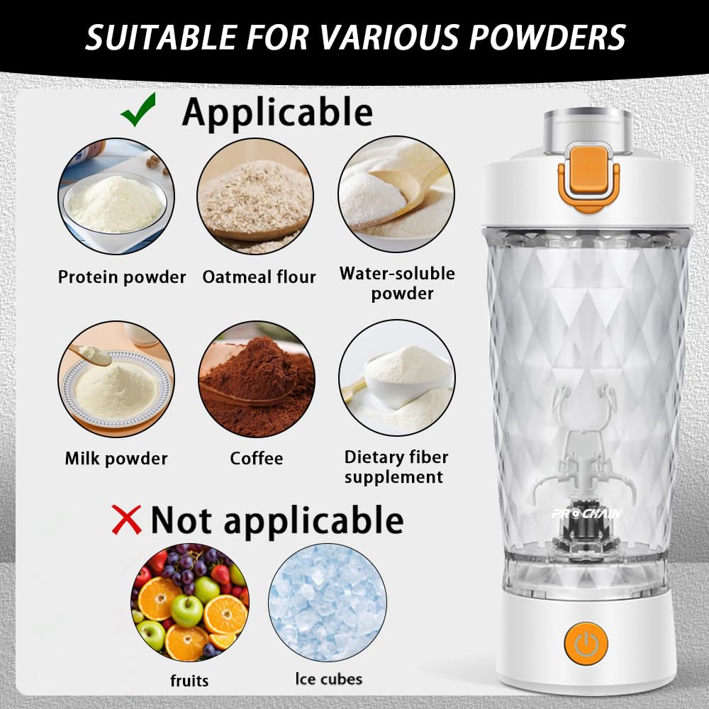 prochain shaker bottle pop-up leak-proof lid with secure lock