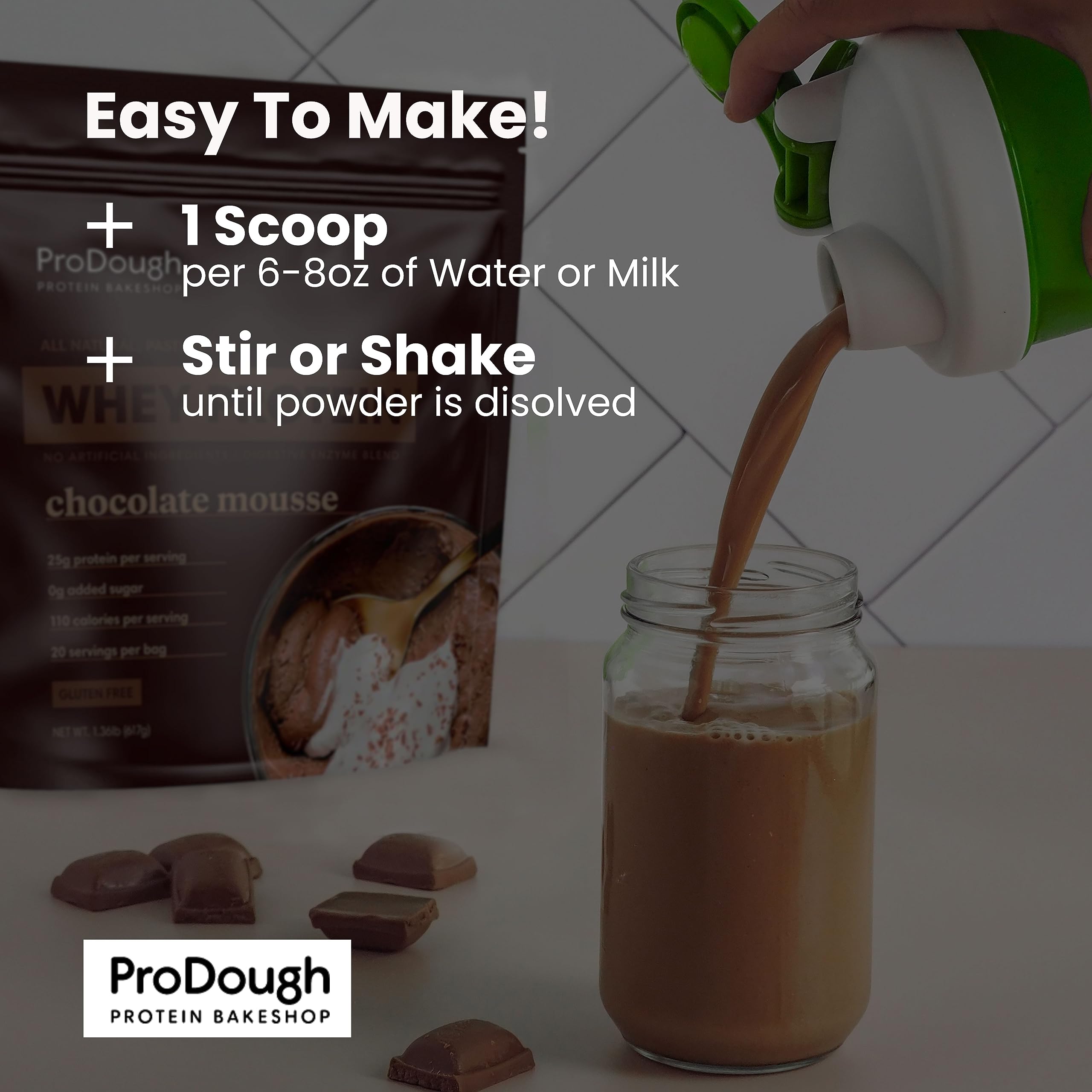 ProDough Gourmet Whey Isolate gluten-free icon indicating safe use.