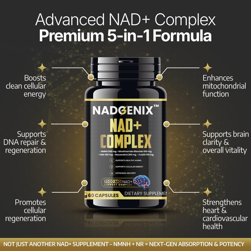 Product Maxx NADGENIX label closeup highlighting NMNH and ingredients