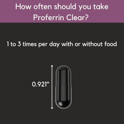 Proferrin Clear ingredients label highlights naturally occurring heme iron polypeptide.