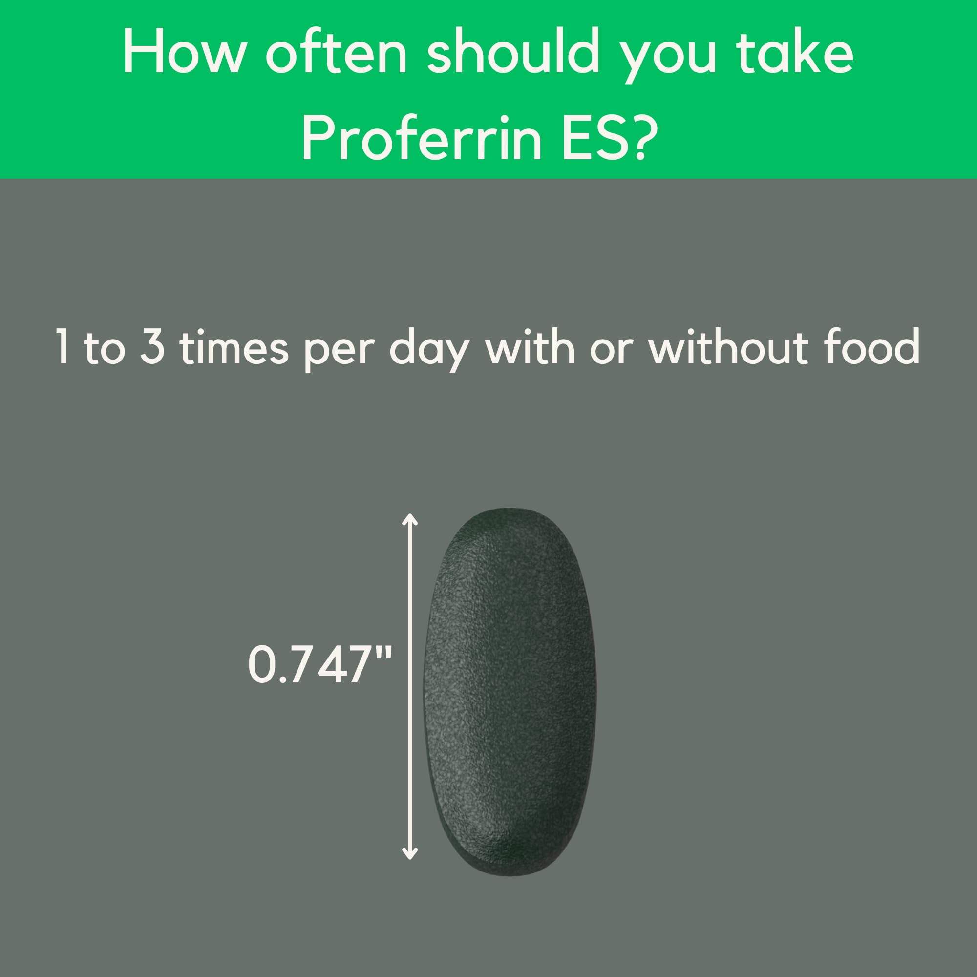 Proferrin ES bottle pour demonstrates convenient daily dosing without mess.