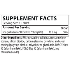 Proferrin ES tablets close-up reveal small, easy-to-swallow pills for gentle intake.