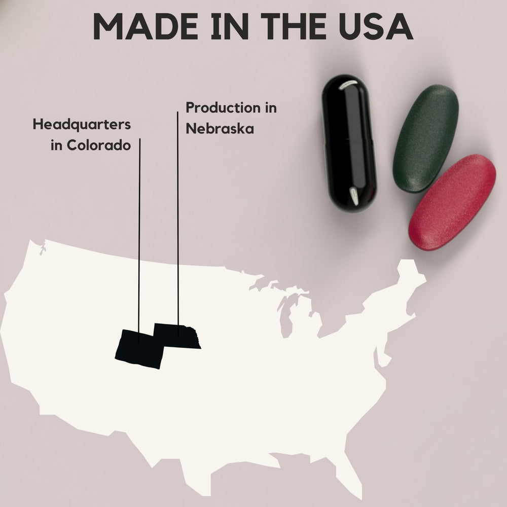 Proferrin ES proudly USA-made packaging to emphasize quality control.
