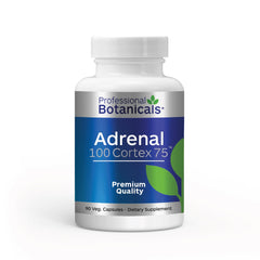 Professional Botanicals Adrenal Cortex capsules in a bottle support balanced cortisol levels