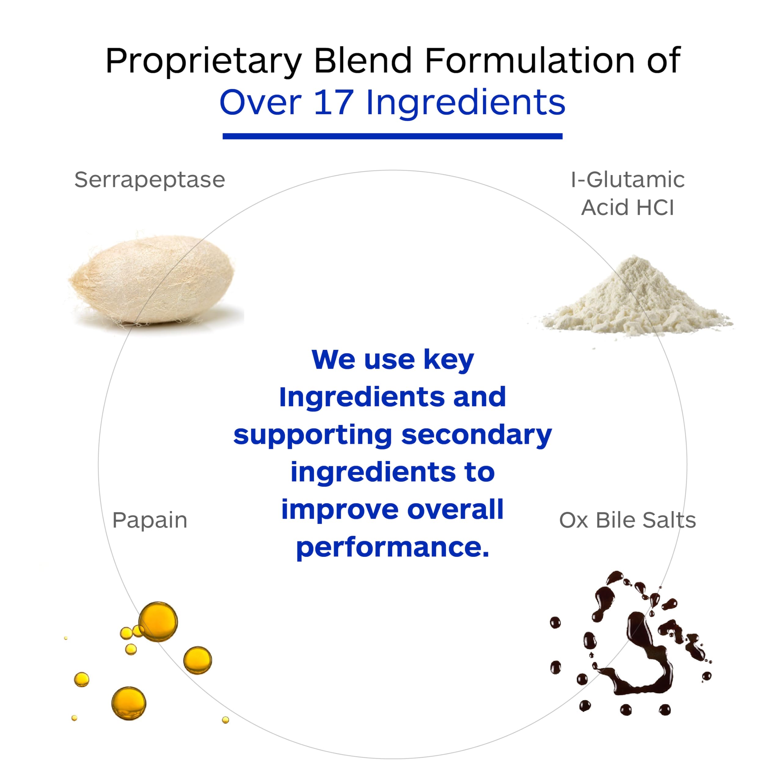 DI-AIDE Enzymes bottle closeup shows vegan, non-GMO formula