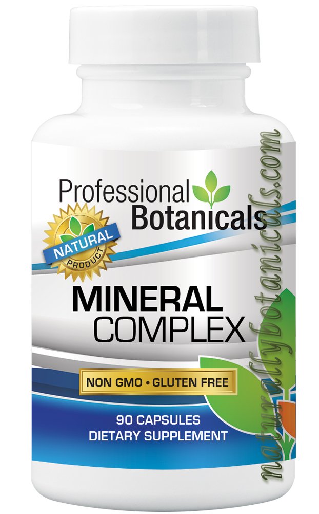 Professional Botanicals Mineral Complex bottle front highlighting trace minerals for daily wellness
