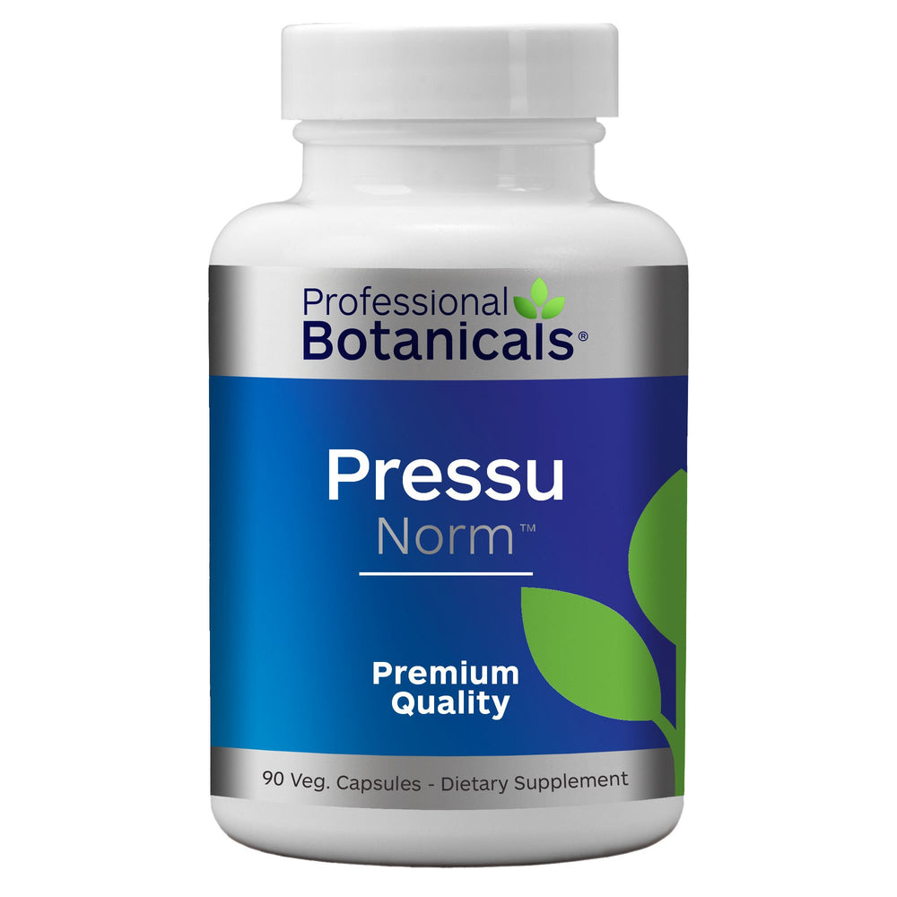 Professional Botanicals Pressu Norm bottle with herbal capsules for daily blood pressure support