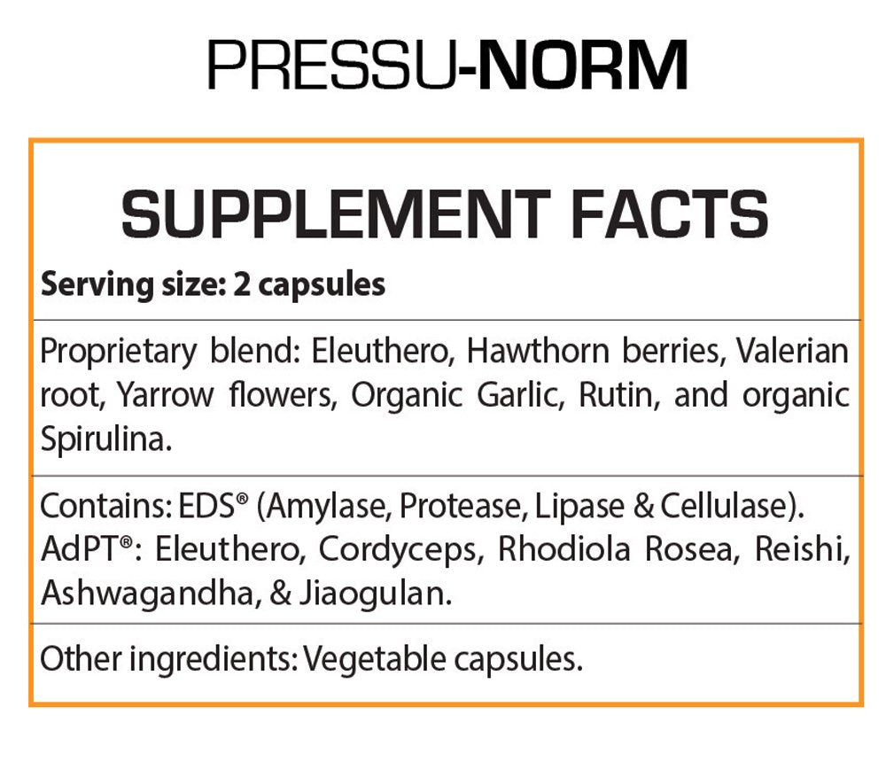 Professional Botanicals Pressu Norm capsules—vegetarian formula for ongoing blood pressure wellness