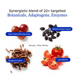 Professional Botanicals Prostate Complex label detail shows ingredients and safety notes.