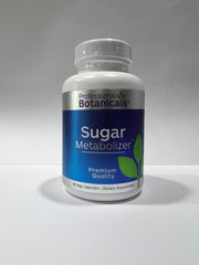 Close-up of Professional Botanicals Sugar Metabolizer bottle finish and label.