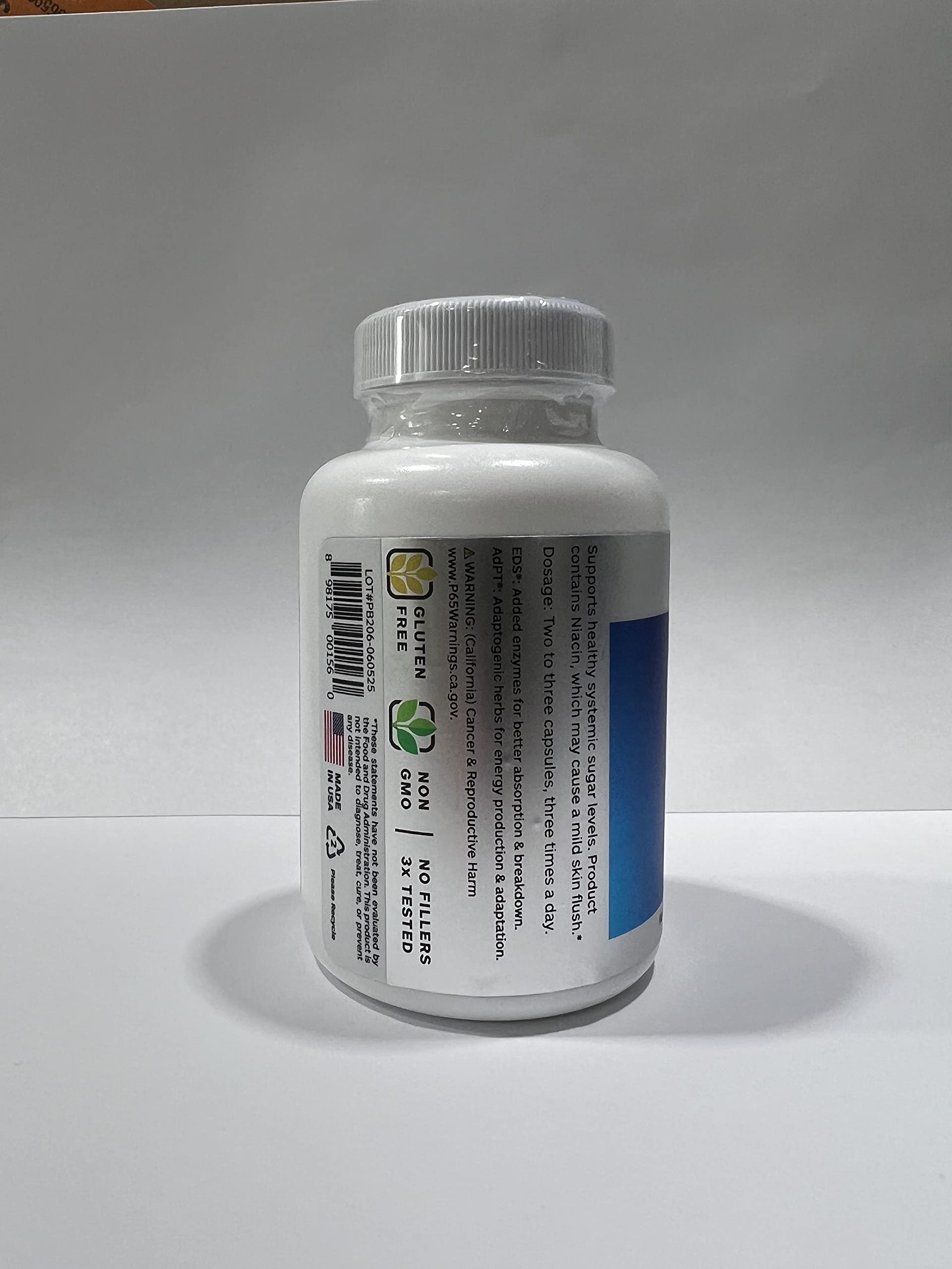 Sugar Metabolizer with a glass of water, convenient daily supplement from Professional Botanicals.