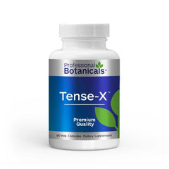 Professional Botanicals Tense-X bottle front promoting calm focus.