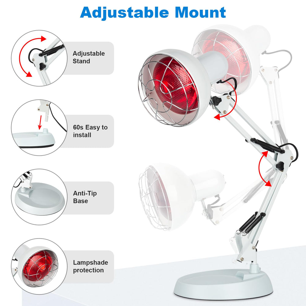 Profey lamp home-office setup offering quick warmth during work.