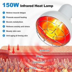 Profey infrared therapy lamp stand enabling flexible positioning.
