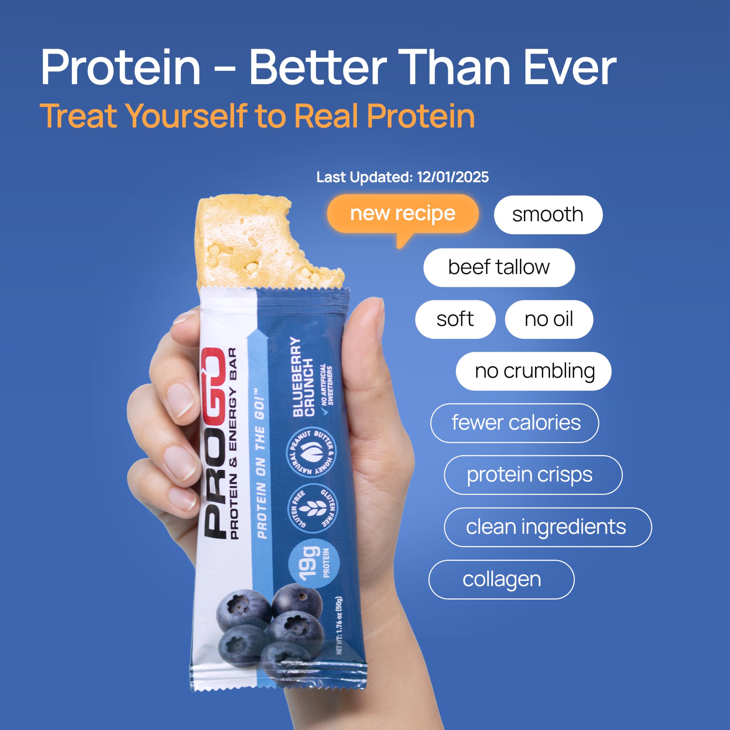 ProGo Bar Honey Peanut Butter Detail emphasizes clean sweetness and natural flavor.
