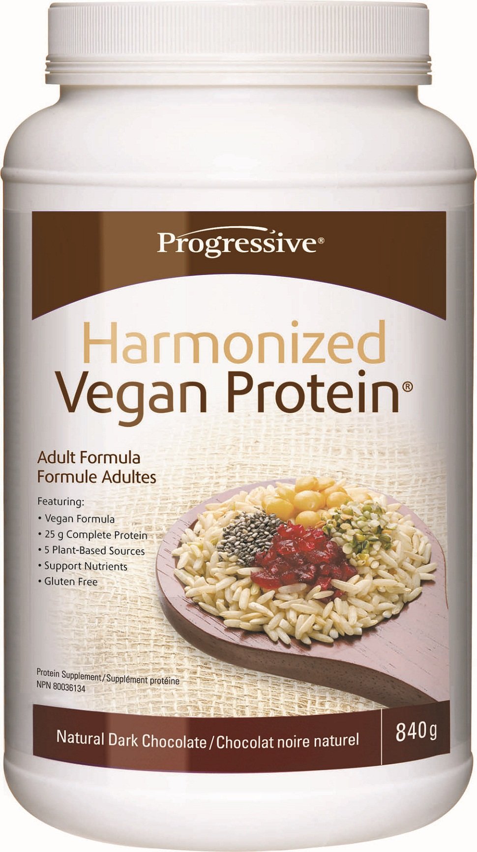Progressive Harmonized Vegan Protein in Natural Dark Chocolate for post-workout recovery and muscle support