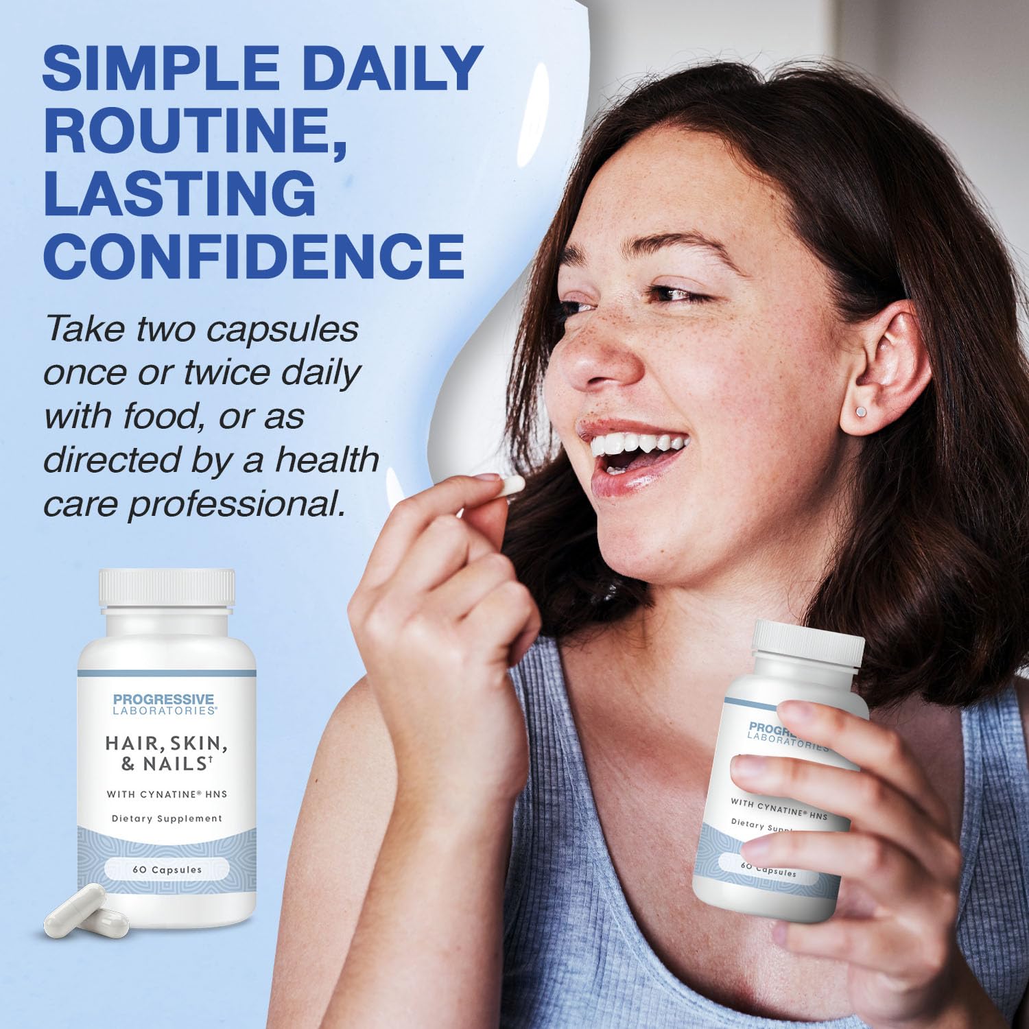 Progressive Laboratories Skin texture closeup showcasing nourished glow