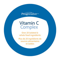 Progressive Vitamin C Complex Cp papaya extract graphic suggesting digestive support.
