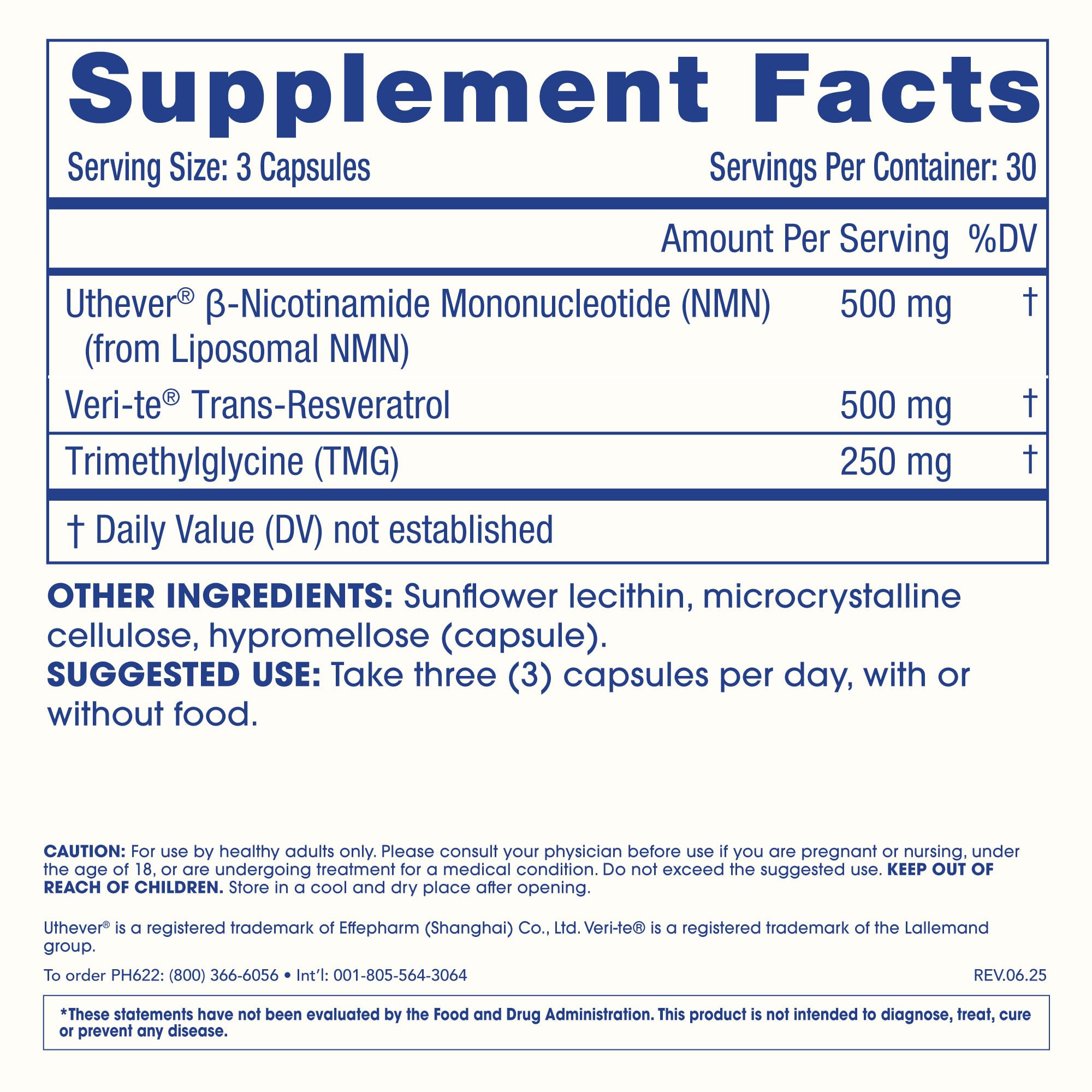 TMG ingredient visual in ProHealth Longevity NMN Pro Complete supplement