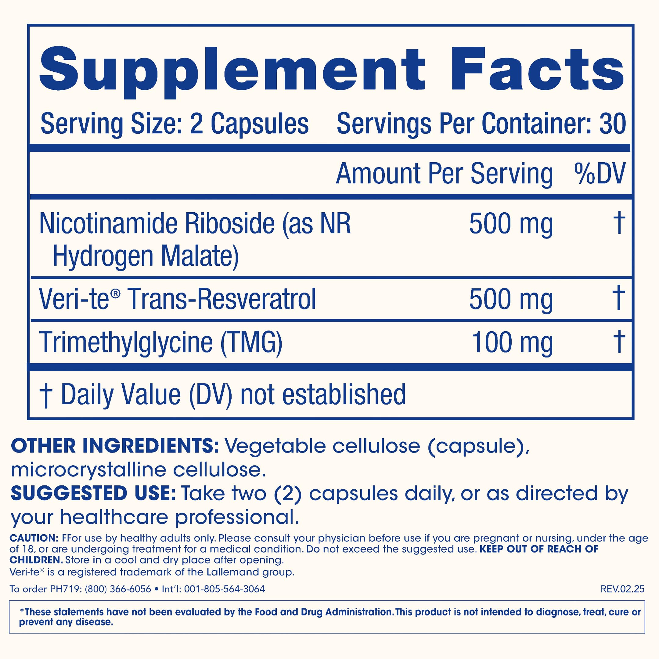 ProHealth Nicotinamide Riboside Pro Complete label detail emphasizes purity and potency.