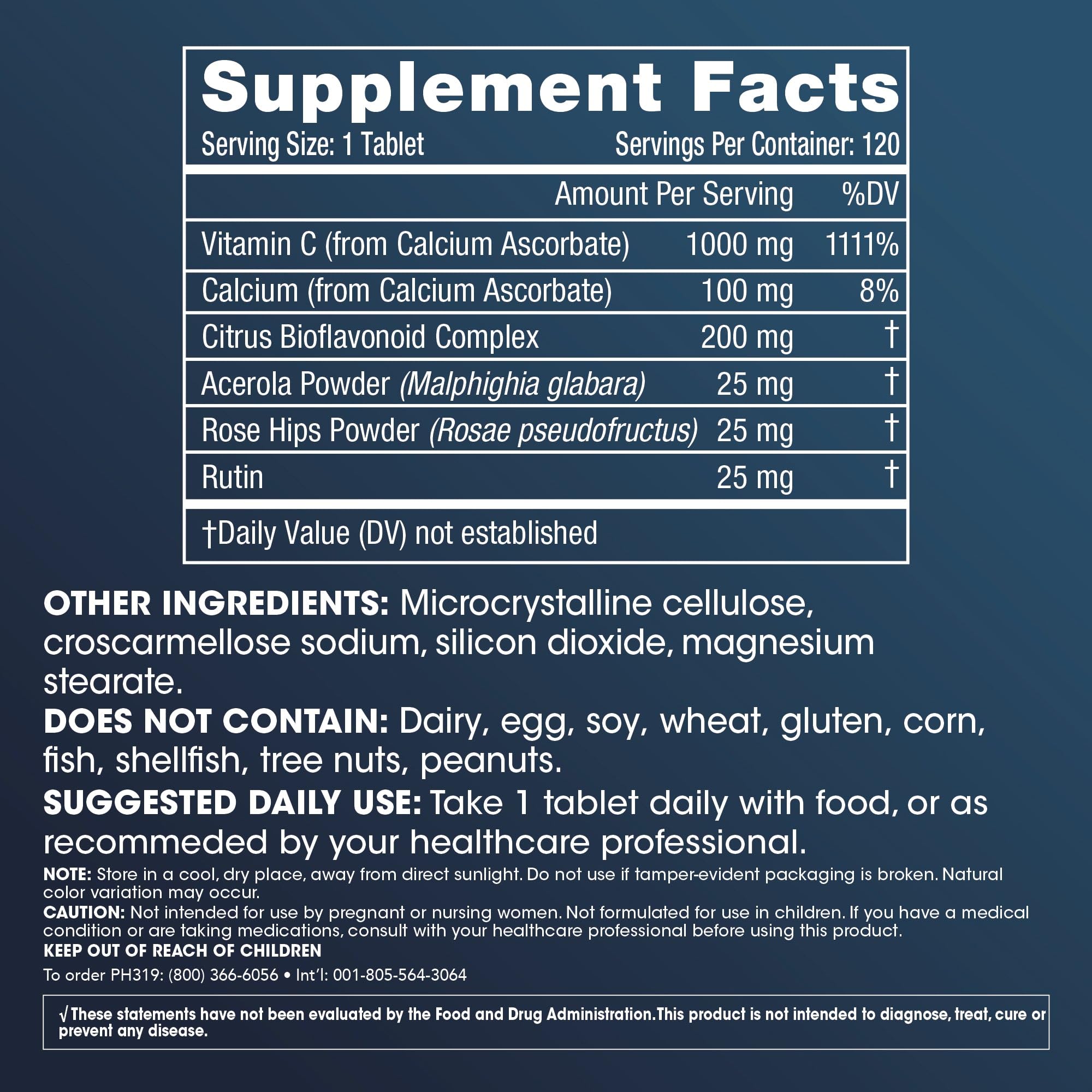 Close-up of ProHealth Pro-C Complex tablets for convenient daily dose